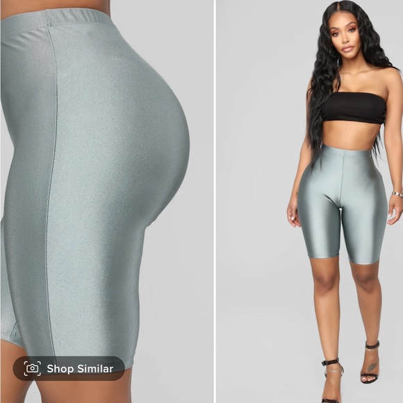 Curves For Days Biker Shorts -Silver - Picture 6 of 8